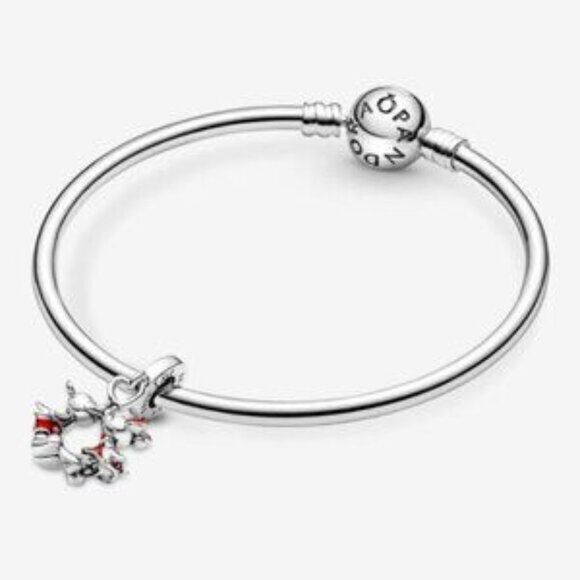 Pandora Mickey Mouse & Minnie Mouse Kissing Dangle Charm - Picture 5 of 5